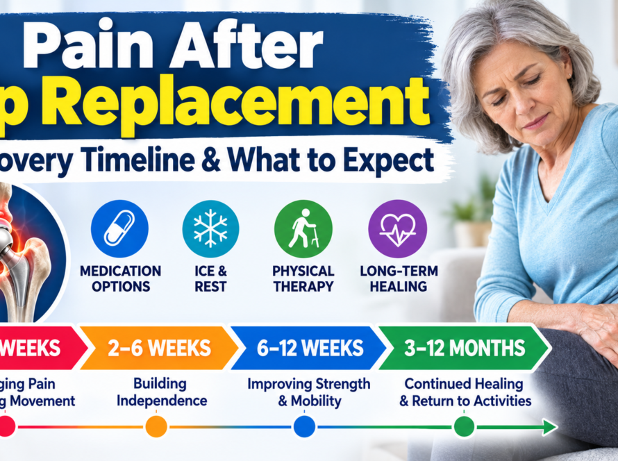 What is normal pain after hip replacement surgery